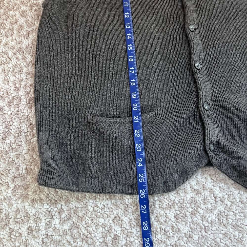 Y2K Gap Mens Large Gray Cotton Ribbed Knit Button Front Sweater Vest Chandler - Picture 7 of 10